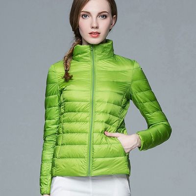 Doudoune Femme Vert Anis - Taille 38 - Occasion En Très Bon état - Marque Boule - Doublure Polyester