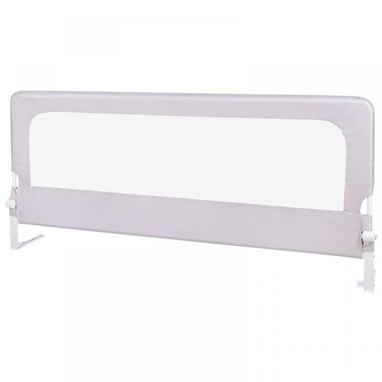 Barrière De Lit Pliante 1,8 M Pour Enfant - Protection Anti-chute, Grise, Universelle (King, Queen, Twin)