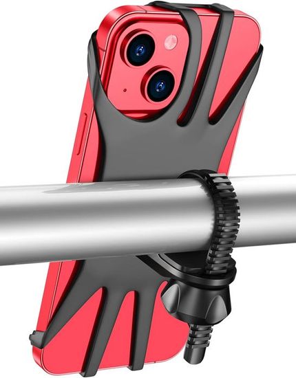 Support Vélo/Moto Smartphone Universel - Fixation Silicone Anti-Vibration 360° | Compatible 4.5-6.8 Pouces