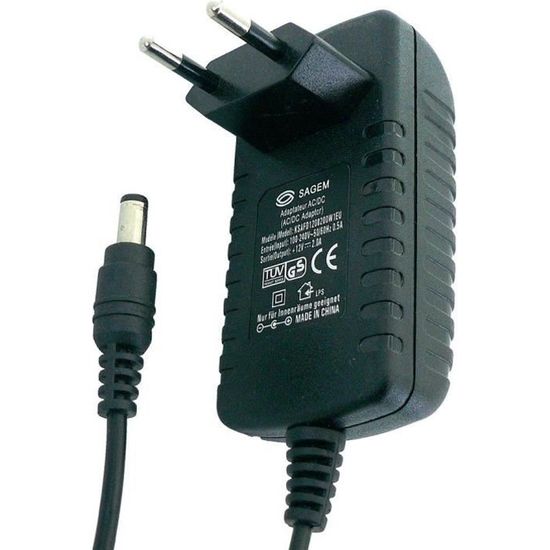 Adaptateur Secteur 220V Vers 12V AC - 1000 MA, Prise Jack 5x2x11 Mm