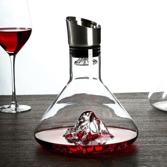 Décanteur À Vin 1.5L Transparent Design Fast Lead Free Crystal Wine Glass  Accessoires Verre À Vin Transparent Décanteur Créa[x9109] - La cave  Cdiscount