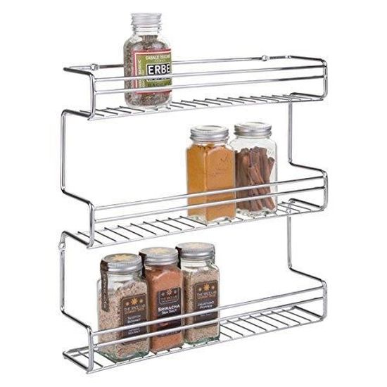 etagere epices range epices pratique en acier inoxydable porte epices avec trois niveaux pour epices thes etc en acier inox cdiscount maison