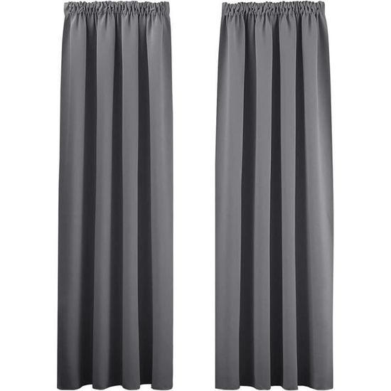 QINLIQIN Rideaux Opaques 190 X 105 Cm Rideaux Thermique Isolant Anti UV Doux Et Léger Lavable En Machine Pour Cuisine Rideau Dressing, Beige