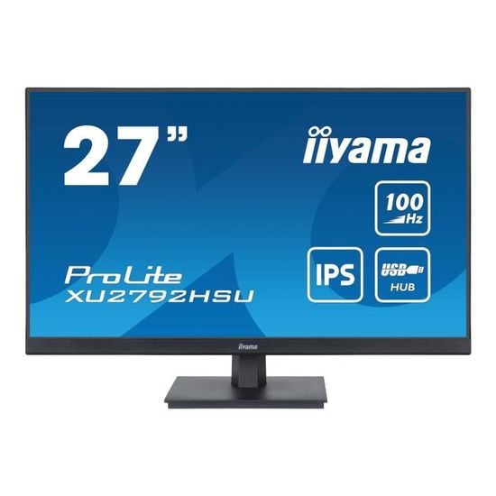  - iiyama - iiyama ProLite XU2792HSU-B6 - Écran LED - 27" - 1920 x 1080 Full HD (1080p)   100 Hz - IPS - 250 cd/m² - 1300:1 - 0.4 m