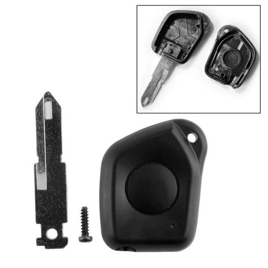 Clé Télécommande PEUGEOT 106 206 306 205 307 405 406 - 2 Boutons, Lame Trouée, Coque Pro-Pl