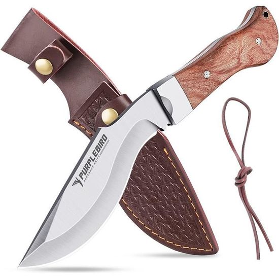 Couteau De Chasse Masano Toyokuni TKA-012 Ren - Lame Fixe Damas 4,52 Pouces - Fabriqué Au Japon - Neuf