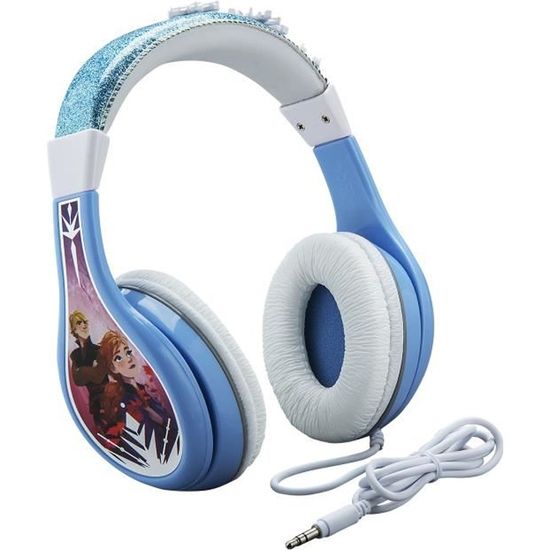 Casque d'écoute Bluetooth pour enfants à suppression du bruit Reine des  neiges 2 KIDdesigns - Bleu