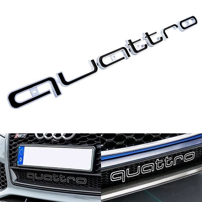 Noir Quattro Emblème Logo Grille Avant Pour Audi RS6 RS3 RS4 RS7 A3 A4 A5 A6 S3