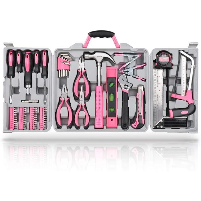 Caisse à Outils 71 Pièces Contenant Tournevis de Precision, Marteau à Garnir, Pinces à Denuder,Coffret deTournevis à Cliquet, Boîte