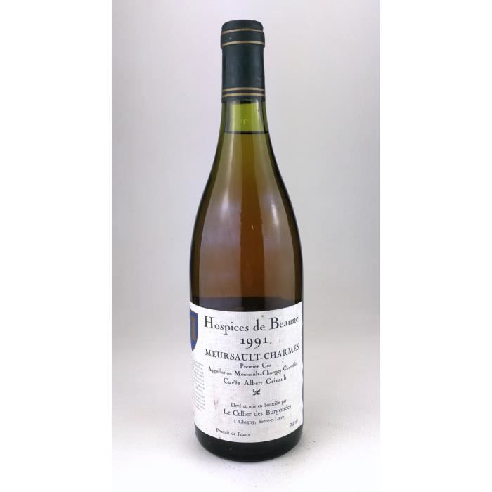 1991 - Meursault Charmes 1er Cru Albert Grivault - Hospices de beaune (Bouteille 02)