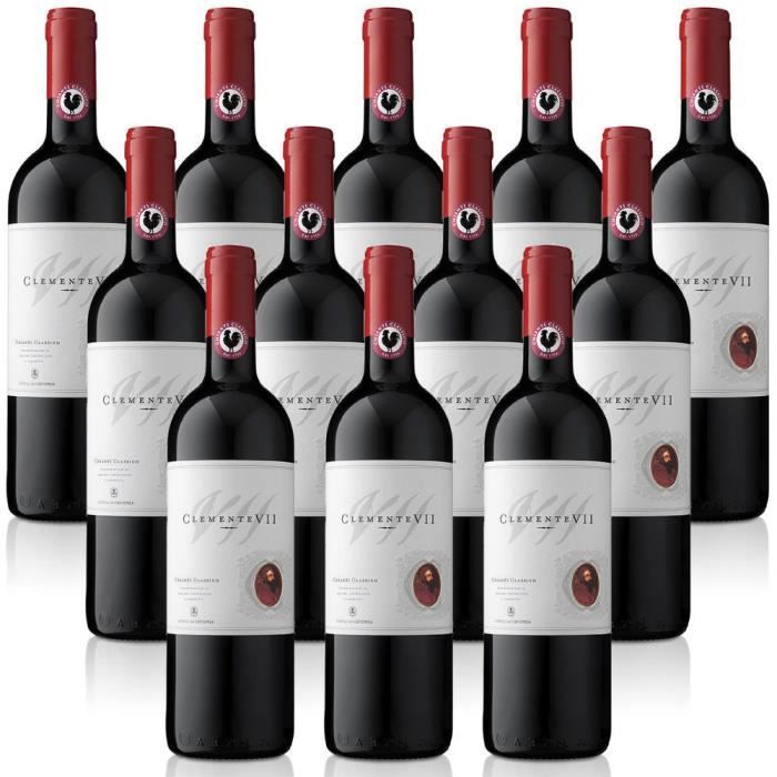 vin rouge italien Chianti Classico DOCG Clemente VII cl. 37,5 Castelli del Grevepesa Clemente 12 bouteilles 37,5 cl.