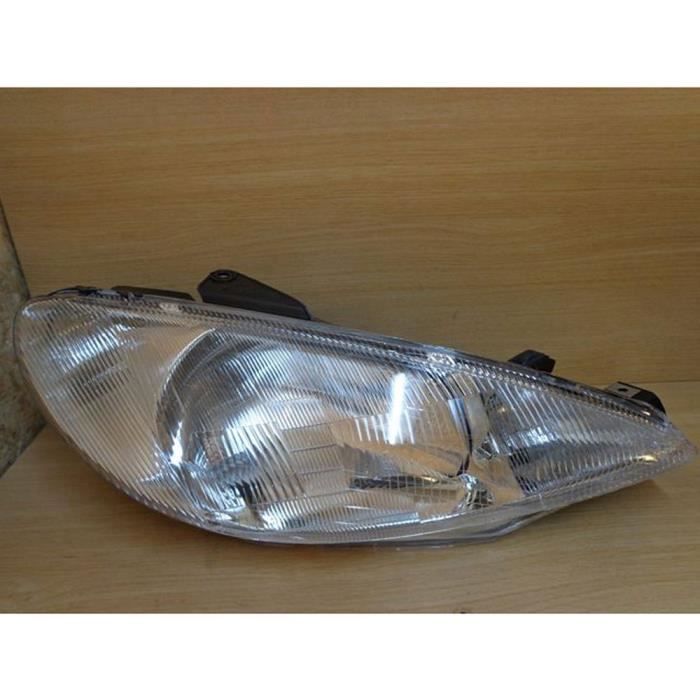 Optique, phare avant droit passager Peugeot 206 réglage électrique modèle H4 PHARES - FEUX - REPETITEUR LATERAL - CLIGNOTANTS -