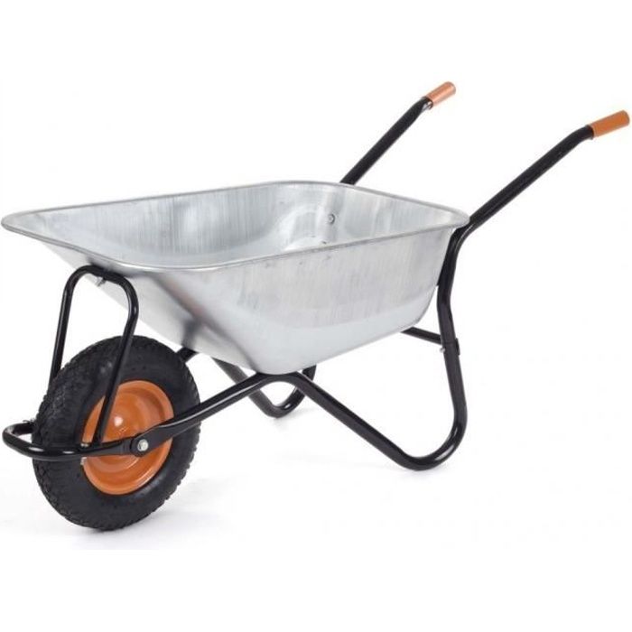 Brouette renforcée brouette de chantier ou jardin, 100 litres max 200kg
