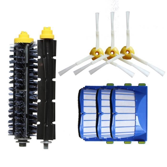 Kit de Filtre Brosse de Remplacement pour iRobot Roomba Aerovac Série 600 620 630 650 Ensemble de pièces d'aspirateur