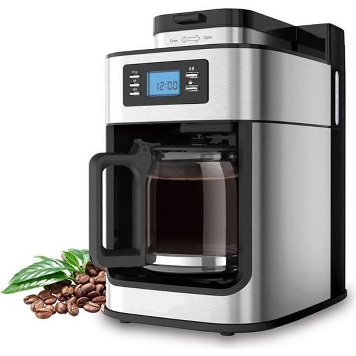 Machine à café expresso électrique 1.6L moulin à café 15 Bar Express machine à café en mousse électrique appareil de cuisine 220V