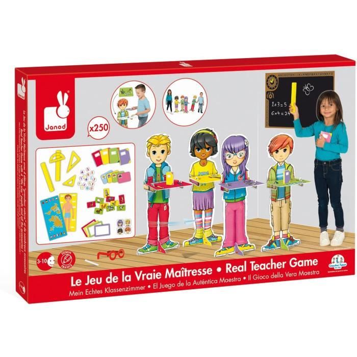 TABLEAU ENFANT Janod Jeu de la Vraie Maicirctresse dEcole Jouet dImitation degraves 3 Ans J430012336