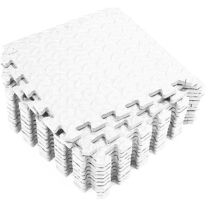 lot de 12 tapis de sol emboîtables en mousse, tapis de sol antidérapant, tapis d'exercice antidérapant, 30 x 30 x 1,2 cm