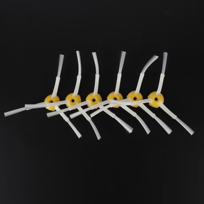 Dioche Brosses de robot de balayage 6 pièces de rechange pour brosses latérales pour aspirateur Roomba série 500/600/700