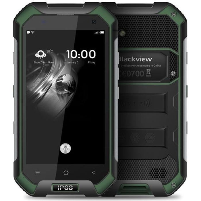Blackview BV6000 4G FDD-LTE Tri-proof Smartphone 4,7 -HD 720 * 1280pixel Octa-core IP68 imperméable à l'eau Android 7.0 Vert