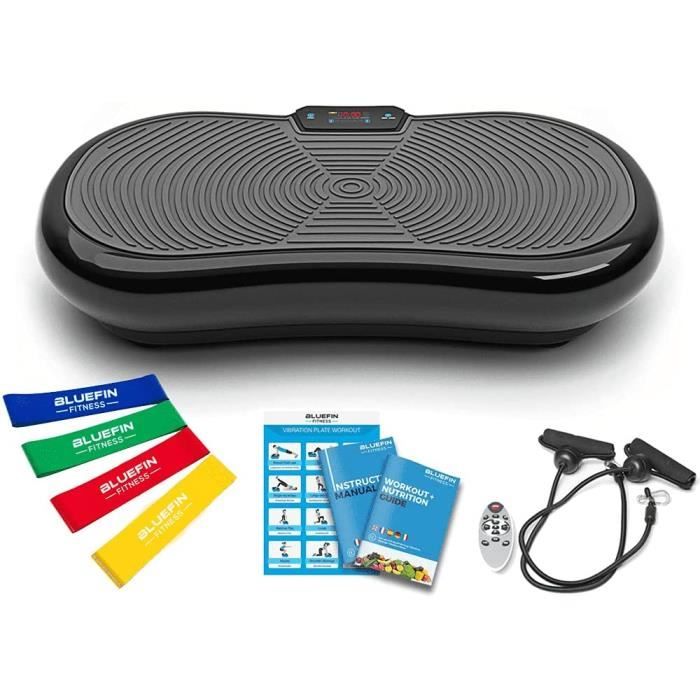 Plateforme Vibrante Ultra Slim Bluefin Fitness | Technologie innovante | 5 programmes + 180 niveaux | Entraînement complet du corps