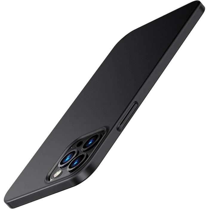 Coque iPhone 12 Mini Ultra Fine Slim Mattede Protection en PC Dur Finition Mat iPhone 12 Mini 5.4 u201c Noir S
