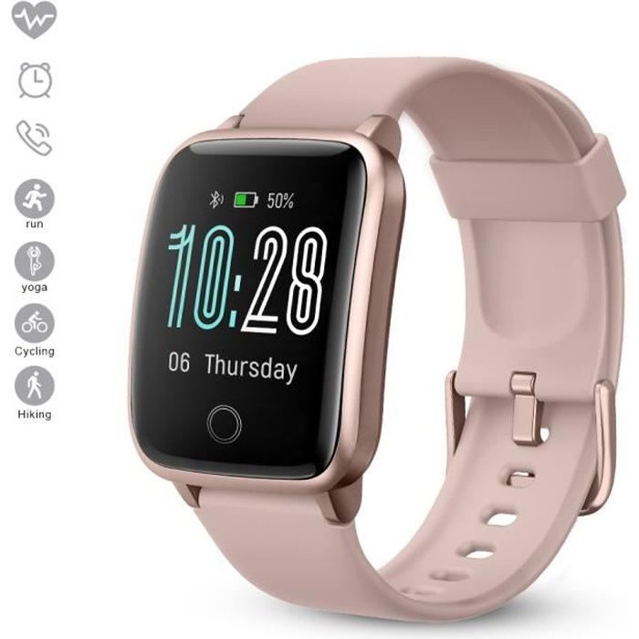 Montre Connectée Sport Intelligente Doosl Femme Fitness Smart Watch IP68 Etanche Avec 11 Modes Sports GPS Ecran Tactile Podometre