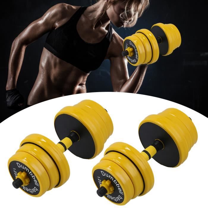 Haltères de 20 kg, Haltère domestique Lot de 2 Kit Haltères 20 kg , Homme haltère de remise en forme , 2 en 1 -BOT