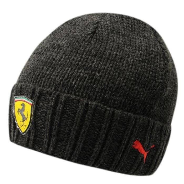Bonnet en Laine Ferrari Official Product Noir