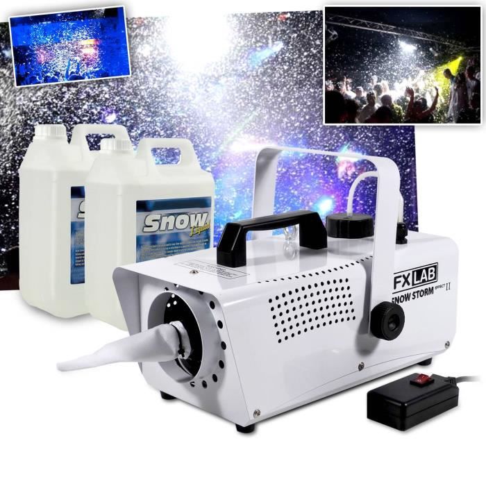 Machine à neige artificielle effet tempête de neige + 10L de liquide MEGA SOIREES