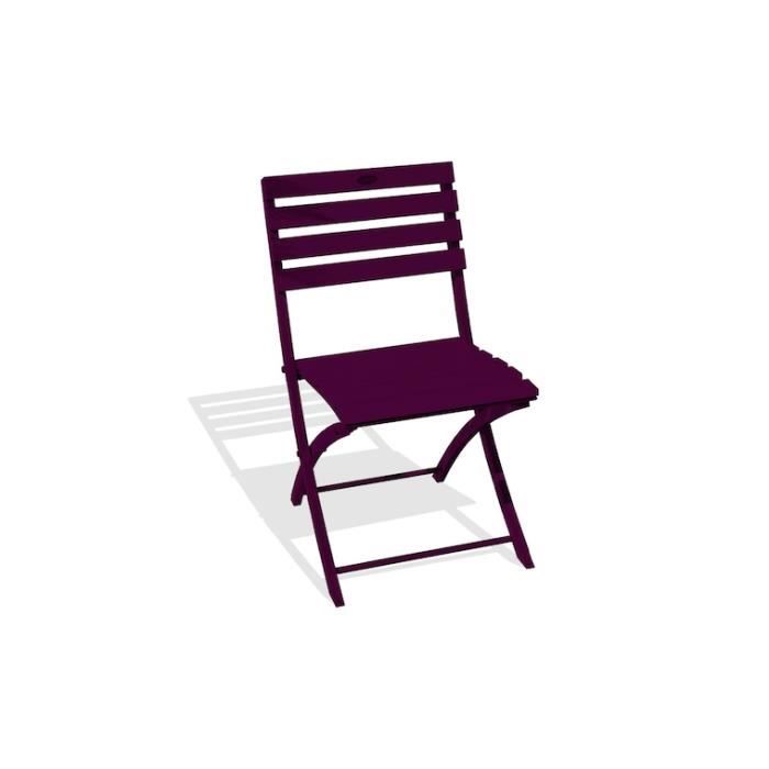 Chaise de jardin pliante en aluminium - Marius