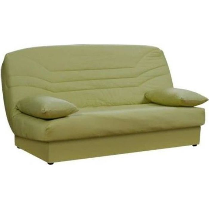 CLIC CLAC LUXE convertible CASLANO vert olive 130*190cm matelas 12 cm vert Coton Inside75