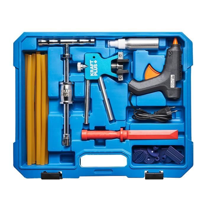 KRAFTPLUS K.872-5010 Jeu d'outils de débosselage avec pistolet à colle Réparation de carrosserie de voiture sans peinture