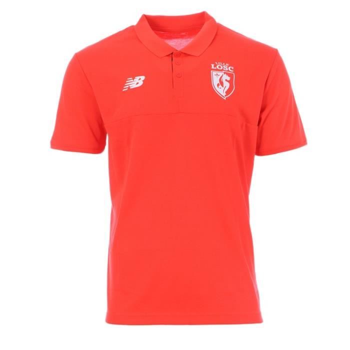 LOSC Polo rouge fluo homme New Balance