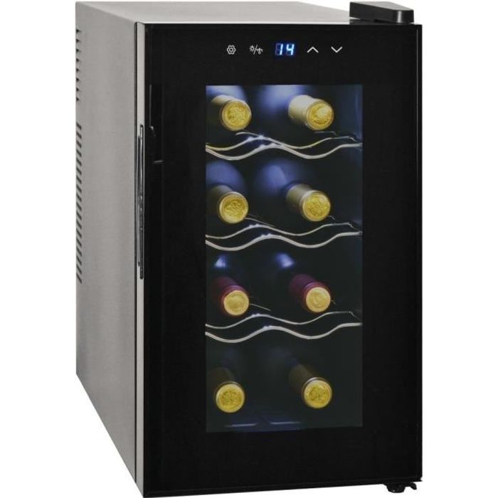Frigo à vin 25 L 8 bouteilles Affichage LCD Cave à vin de service Cave à vin de vieillissement