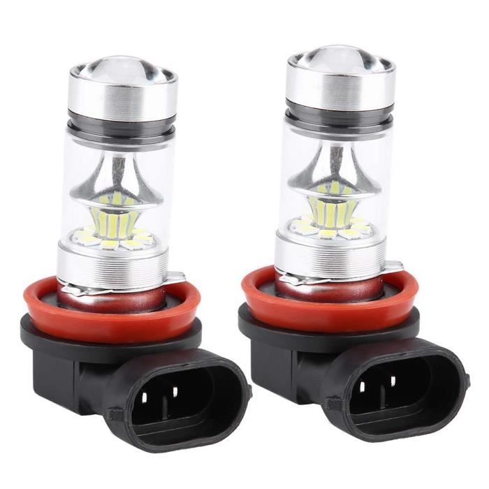 Sonew phare à LED 2x H8 H9 H11 6000K Super White 100W LED Ampoules de phare Kit Fog Car Driving Light