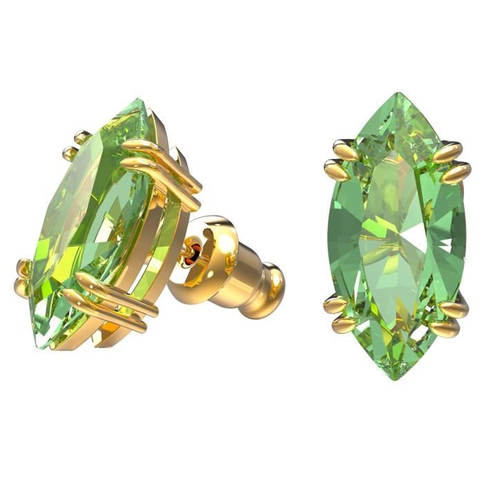 Boucles d'Oreilles femme - SWAROVSKI - Boucles d'oreilles puce Gema swarovski - Couleur de la matière:Jaune