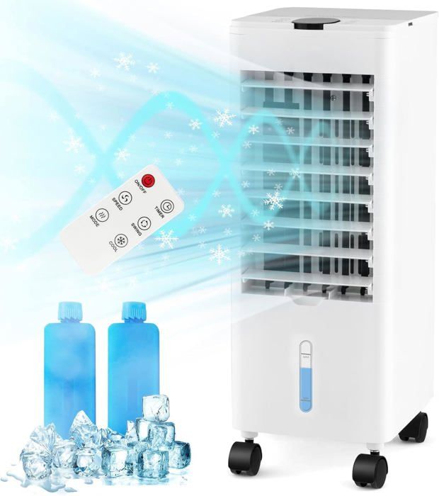 GOPLUS Climatiseur Mobile sans Évacuation 3 Vitesses 2 Blocs de GlaceMinuterie 12H avec Télécommande - vue 2