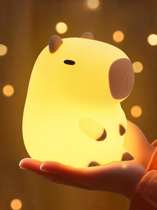 Capybara Veilleuse Bébé Lampe Silicone De Chevet Chambre Veilleuse Led