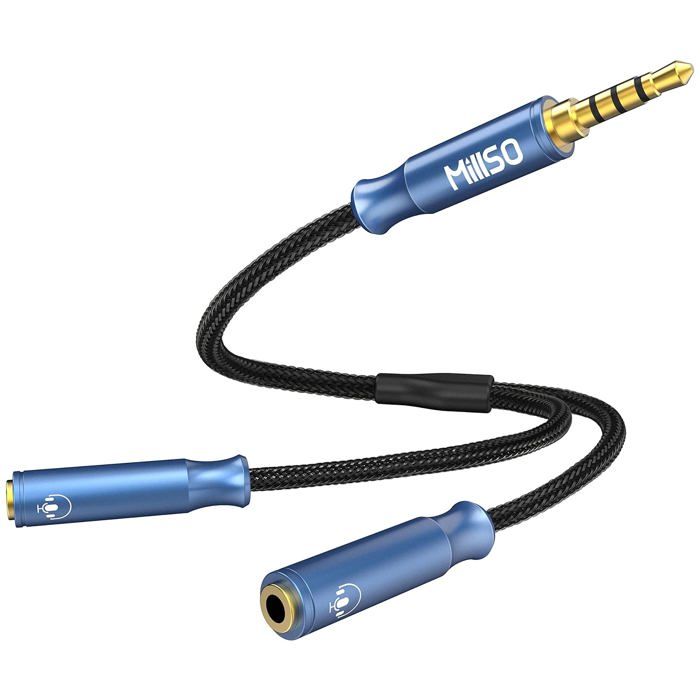 Adaptateurs Jack 6.35mm/3.5mm DIGITNOW! - 4 Pièces Plaqués Or - Pour Casque/Guitare/Piano