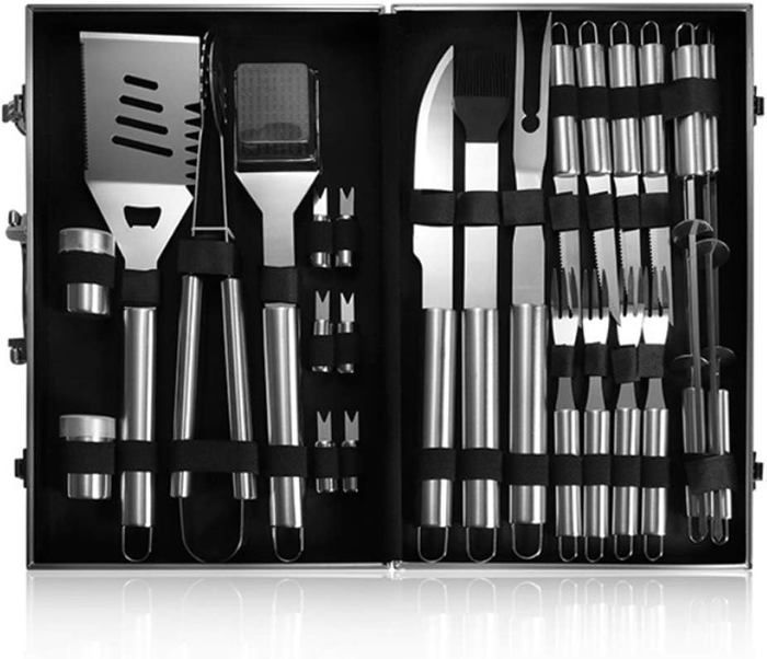Ensemble 11 Pièces Ustensiles Barbecue En Acier Inoxydable - Kit Complet Avec Sac De Transport