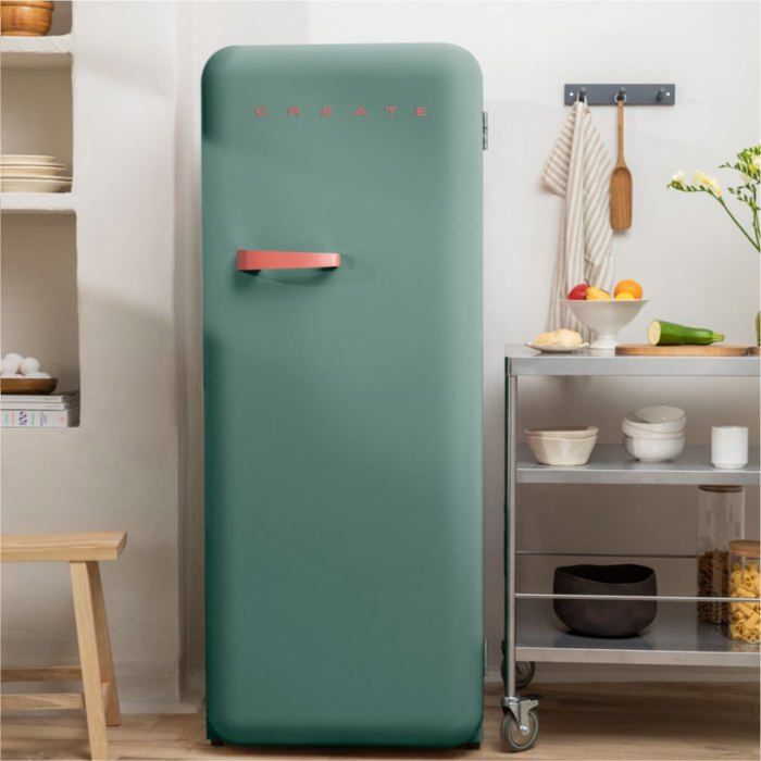 Réfrigérateur rétro - Create - 281L - Esthétique années 50 - Grande capacité - Fonctionnel