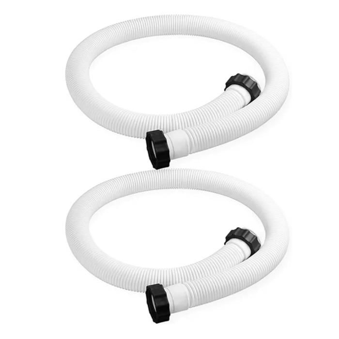 Lot de 2 tuyaux de piscine de 38 mm 15 m pour pompe à sable et système de sel dans la pompe de filtration intensive tuyaublanc