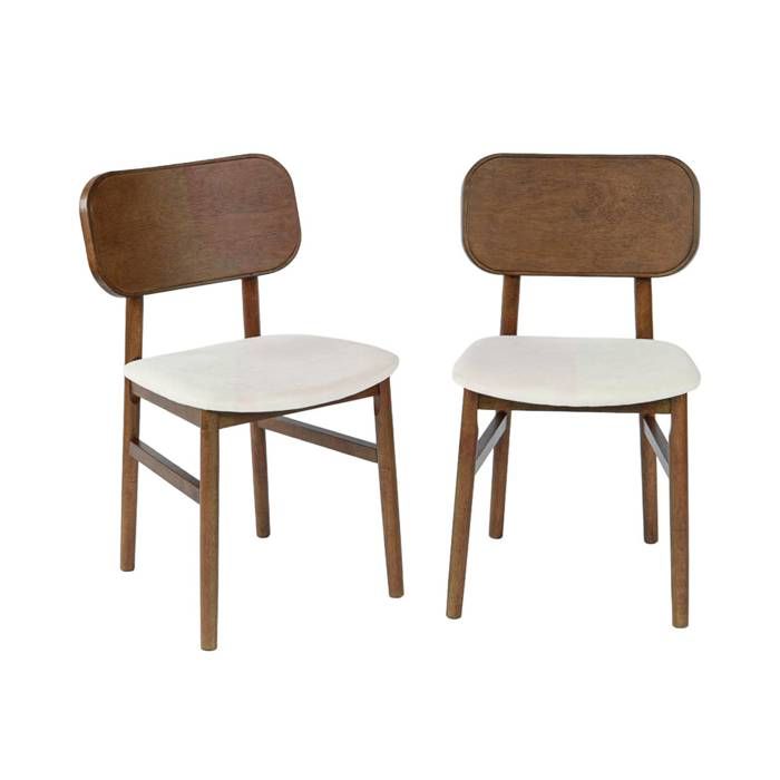 Lot De 2 Chaises Pliantes MOP Anciennes - Noyer Incrusté Damas - Style Asiatique