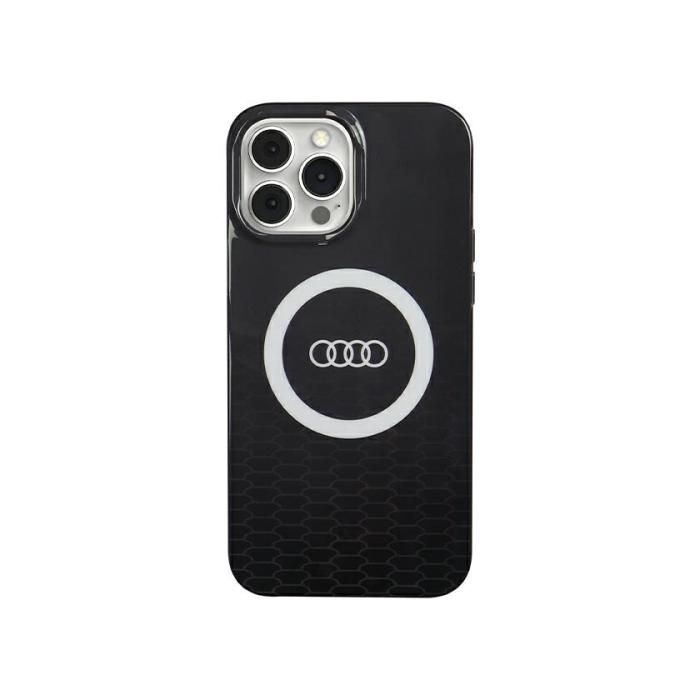 Coque rigide MagSafe - AUDI - iPhone 13 Pro Max - Grand logo Audi - Noir - Protection anti-chocs