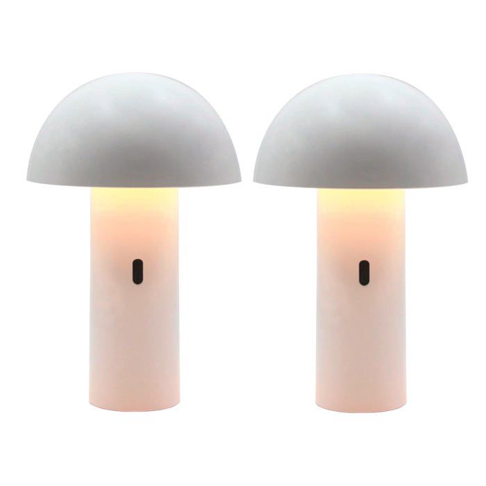 2 Lampes de table sans fil TOD Blanc H28cm 2 Lampes de table sans fil TOD Blanc H28cm
