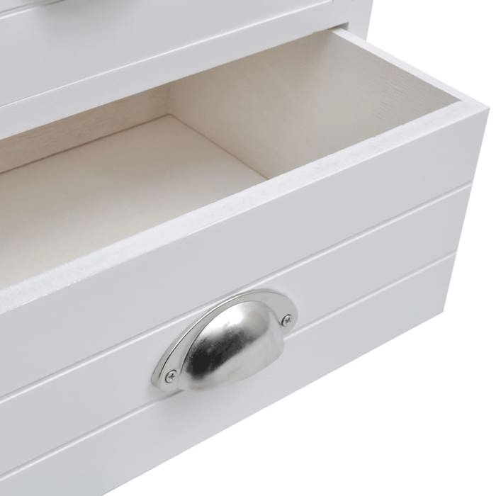 Remise 2026®Petite Table dAppoint Blanc - 1xTable de chevet en style français 2 pcs - pour chambre - blanc - 275 6178074
