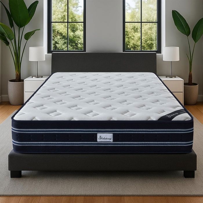 Matelas Luxe - YIDATONG - Matelas Mémoire de Forme 140x190 - 28 cm - Mousse à mémoire & ressorts ensachés - Blue Latex - OEKO-TEX