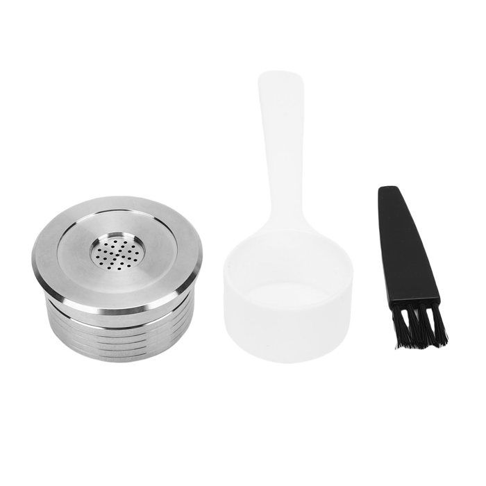 Capsule café réutilisable – MLBQ – Acier inox – Compatible DELTA Q – Écologique – avec cuillère et brosse