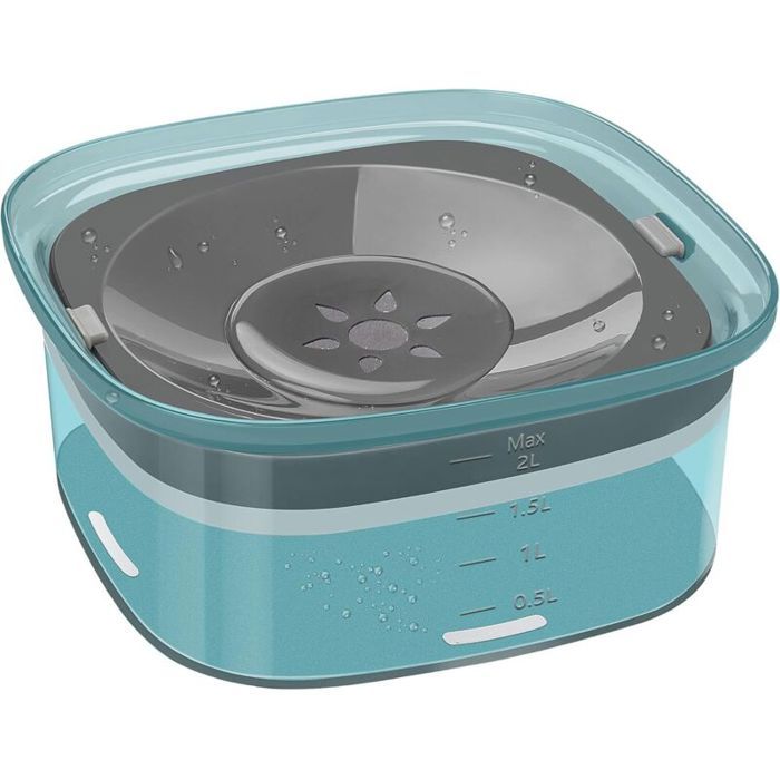 Bol deau pour chien - Unbrand - Capacité 2 L - Anti-déversement - Alimentation lente - Fontaine intégrée - Portable