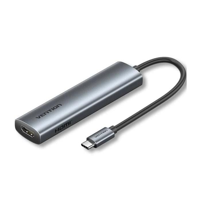 Hub Vention 5 ports 5 Gbps modèle TGL HDMI 4K PD - vue 2